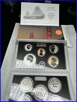 2018 Reverse Silver Proof Set With Box And Coa