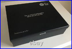 2018 Royal Mint Silver Proof Set Box Booklet & Certificate ONLY. NO COINS