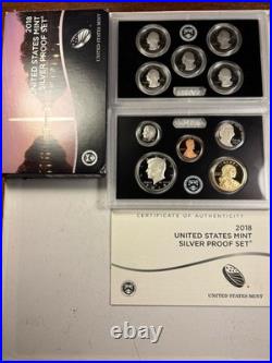 2018-S 10-Coin Silver Proof Set San Francisco with Box and COA