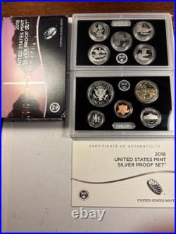 2018-S 10-Coin Silver Proof Set San Francisco with Box and COA