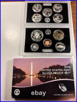 2018-S 10-Coin Silver Proof Set San Francisco with Box and COA