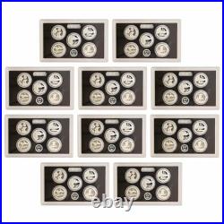 2018 S Parks Quarter 10 Pack ATB 90% Silver Proof Sets No Box or COA 50 Coins