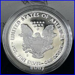 2018 S Proof American Silver Eagle Dollar Proof Box COA San Francisco 1oz 99.9%