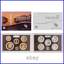 2018 S Proof Set Original Box & COA 10 Coins 90% Silver Free Shipping