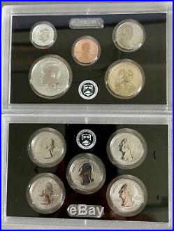 2018 S Silver Reverse Proof Set, With Box & COA (10 Coins)