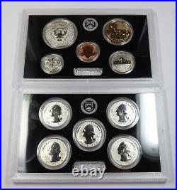 2018-S US MINT SILVER Reverse Proof 10 Coin Set with Box & COA #35426A