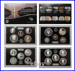 2018 S US Mint Silver Proof Set 10 Coins COA Original Box