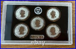2018 S US Mint Silver Reverse Proof Set 10 Coins with Box & COA
