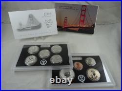2018-S US Mint Silver Reverse Proof Set with COA & Box 10 Coins United States