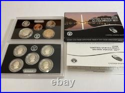 2018 S U. S. Mint Silver Proof Set Original U. S. Mint Box and COA