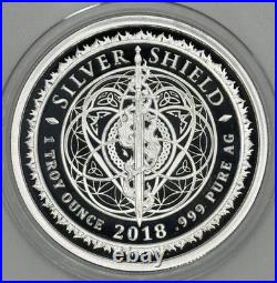 2018 Silver Shield TEMPERANCE 1 oz. 999 Silver Proof withBox & COA