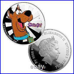 2018 Tuvalu 1 oz. 999 Silver Scooby-Doo Colorized Proof with Box