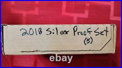 2018 US MINT SILVER PROOF SET 10 COINS (5) Sets In Mint Sealed Box 2018 US MINT SILVER PROOF SET 10 COINS (5) Sets In Mint Sealed Box