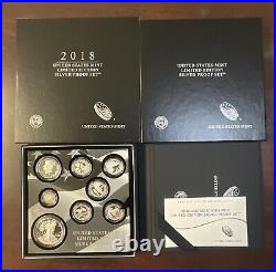 2018 United States Mint Limited Edition Silver Proof Set With Box & Coa