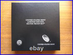 2018 Us Mint Limited Edition Silver Proof Set 8 Coin Set Box & Coa