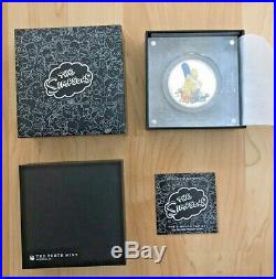 2019 2020 THE SIMPSON FAMILY 2 OZ PROOF SILVER COIN MINT BOX and COA