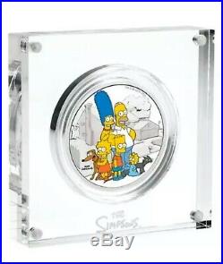 2019 2020 THE SIMPSON FAMILY 2 OZ PROOF SILVER COIN MINT BOX and COA