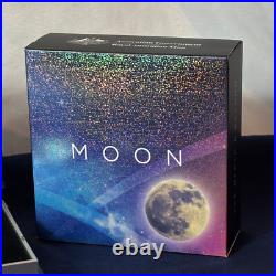 2019 $5 Coloured Fine Silver Silver Proof Domed Moon Coin Australian Mint In Box