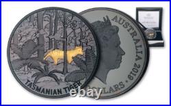 2019 $5 Silver Proof Coin Echose of Australian Fauna Tasmanian Tiger Box & COA