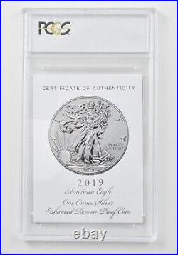 2019 American Silver Eagle Enhanced Reverse Proof PCGS + Box NO Coin Empty 6510