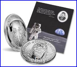 2019 Apollo 11 50th Anniversary 5 oz Silver Proof Coin + Box + COA US Mint