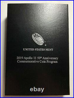 2019 Apollo 11 50th Anniversary Proof 5 oz Silver Philadelphia Mint Box and COA