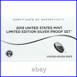 2019 Limited Edition Silver Proof Set Black Box & COA 7 Coins and Silver Eagle