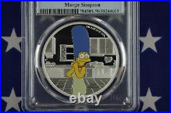 2019-P $1 Tuvalu Marge Simpson 1 oz Silver Proof Coin PCGS PR70DCAM + COA + Box