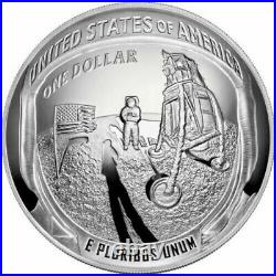 2019 P Apollo 11 50th Anniversary 5 ounce Silver Proof One Dollar, Box & COA