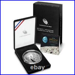 2019-P Proof $1 Apollo 11 50th Anniversary 5oz. Silver Dollar Box, OGP & COA