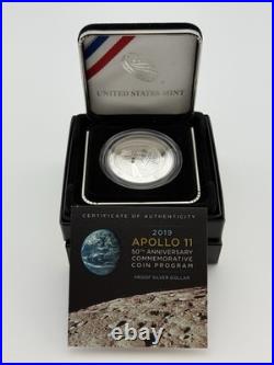 2019-P U. S. Mint Apollo II Proof Silver Dollar WithBox & COA Item #689