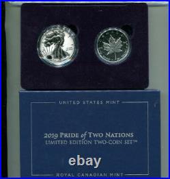 2019 Pride Of 2 Nations 2 Coin Silver Proof Set Original Box And Coa 950n