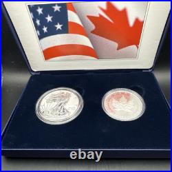 2019 Pride of Two Nations Silver 2pc U. S. Set Box, OGP & COA 2019 Pride of Two Nations Silver 2pc U. S. Set Box, OGP & COA