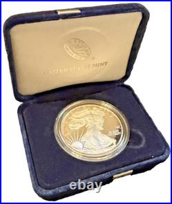 2019 Proof $1 American Silver Eagle Box, OGP & COA