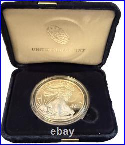 2019 Proof $1 American Silver Eagle Box, OGP & COA