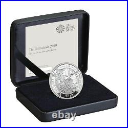 2019 Royal Mint Britannia £2 Two Pound Silver Proof 1oz Coin Box Coa
