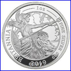 2019 Royal Mint Britannia £2 Two Pound Silver Proof 1oz Coin Box Coa