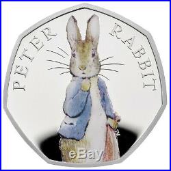 2019 Royal Mint Peter Rabbit 50p Fifty Pence Silver Proof Coin Box Coa