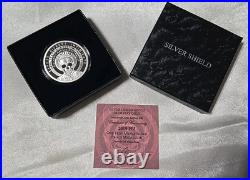 2019 SILVER SHIELD 1 OZ. 999 SILVER PROOF FBI WithBOX & COA 476 MINTAGE