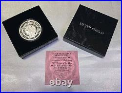 2019 SILVER SHIELD 1 OZ. 999 SILVER PROOF TRUMP TWITTER WithBOX & COA 737 MINTAGE