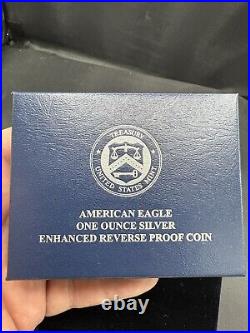 2019-S 19XE Enhanced Reverse Proof Silver Eagle with Blue Boxes & Numbered COA