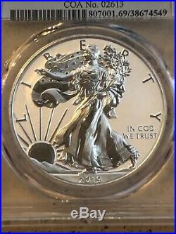 2019-S 1 oz Enhanced Reverse Proof Silver Eagle PCGS PF 69 FS (withCOA and Box)