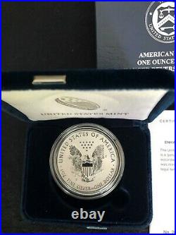 2019-S AMERICAN EAGLE ENHANCED REVERSE SILVER PROOF withBOX and COA