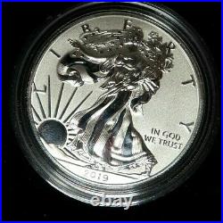 2019 S AMERICAN SILVER EAGLE One Ounce Enhanced Reverse Proof Coin With BOX & COA
