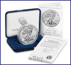 2019-S American Eagle One Ounce Silver Enhanced Reverse Proof Coin In ORGNL BOX