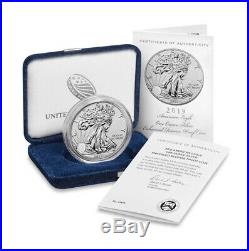 2019-S American Eagle One Ounce Silver Enhanced Reverse Proof Coin. UNOPENED BOX