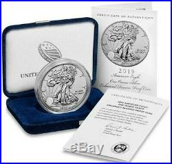 2019 S American Eagle One Ounce Silver Enhanced Reverse Proof Coinsealed Box