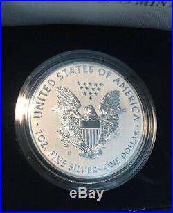 2019 S American Silver Eagle Enhanced Reverse Proof Key Date With Box & OGP