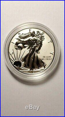 2019 S Enhanced Reverse Proof Silver Eagle With Box And Numbered Coa 19xe