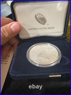 2019 S (PROOF) Silver American Eagle With Box and COA